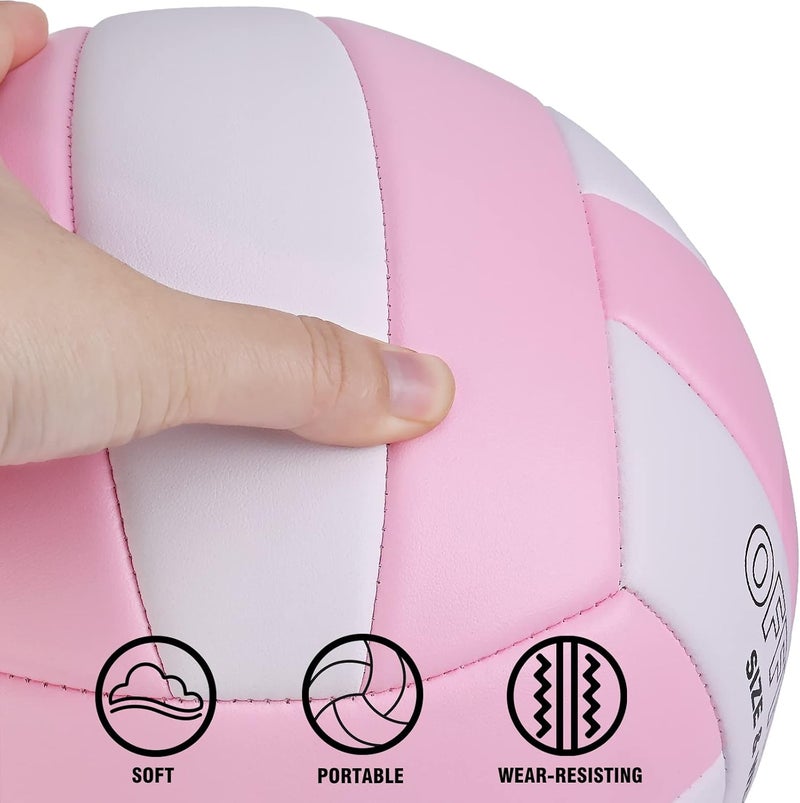 EVZOM Super Soft Volleyball Beach Volleyball Official Size 5 for Outdoor/Indoor/Pool/Gym/Training Premium Volleyballs Equipment Durability Stability Sports Ball - Image 4